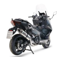 GPR auspuff kompatibel mit  Yamaha T-Max 560 2020-2021, Dual Inox, Homologierte auspuff mit verbindungsrohr und katalysator 