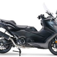 GPR auspuff kompatibel mit  Yamaha T-Max 560 2022-2024, Furore Evo4 Nero, Homologierte auspuff mit verbindungsrohr und katalysator 