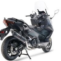 GPR auspuff kompatibel mit  Yamaha T-Max 560 2022-2024, Furore Evo4 Nero, Homologierte auspuff mit verbindungsrohr und katalysator 
