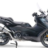GPR auspuff kompatibel mit  Yamaha T-Max 560 2022-2024, New Grand Prix Evo Titanium, Homologierte auspuff mit verbindungsrohr und katalysator 