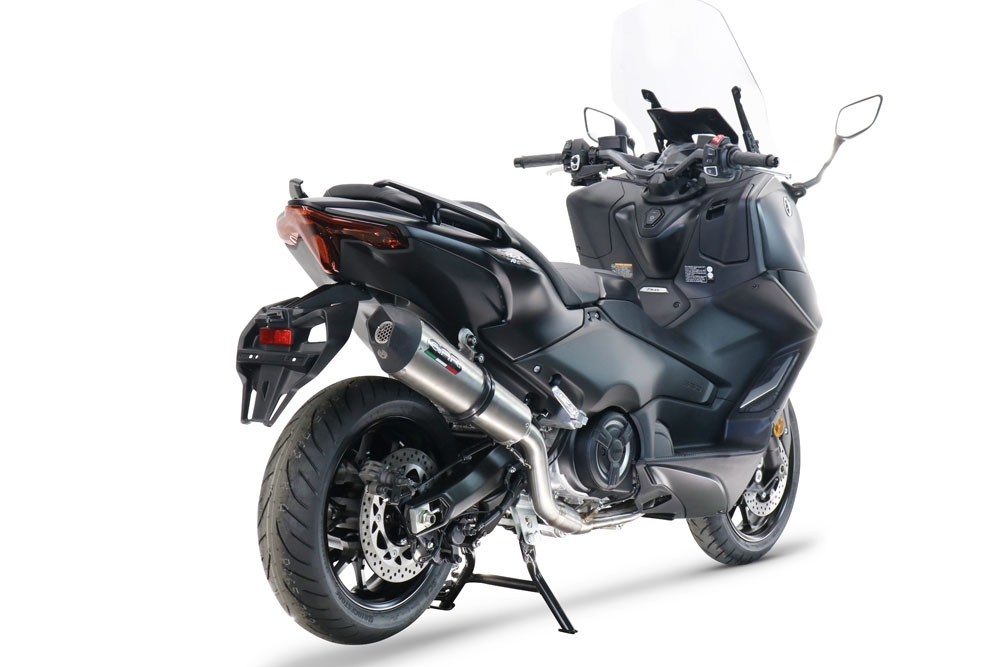 GPR auspuff kompatibel mit  Yamaha T-Max 560 2022-2024, New Grand Prix Evo Titanium, Homologierte auspuff mit verbindungsrohr und katalysator 