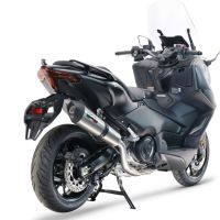 GPR auspuff kompatibel mit  Yamaha T-Max 560 2022-2024, New Grand Prix Evo Titanium, Homologierte auspuff mit verbindungsrohr und katalysator 