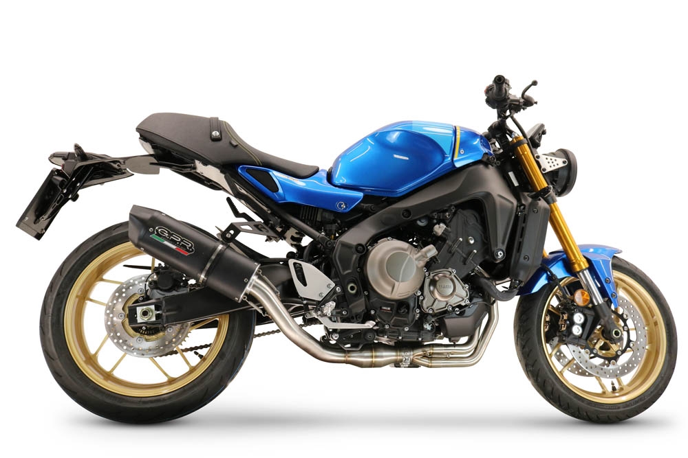 GPR auspuff kompatibel mit  Yamaha XSR900 2022-2024, Furore Evo4 Nero, Homologierte auspuff mit verbindungsrohr und katalysator 