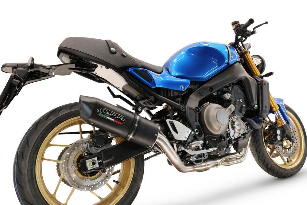 GPR auspuff kompatibel mit  Yamaha XSR900 2022-2024, Furore Evo4 Nero, Homologierte auspuff mit verbindungsrohr und katalysator 