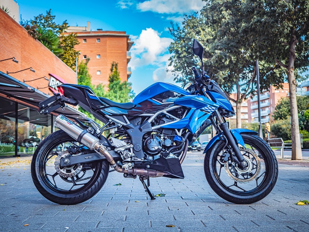 GPR auspuff kompatibel mit  Kawasaki Z 125 2019-2020, M3 Inox , Rennauspuff, mit Verbindungsrohren, Artikel ohne Genehmigung 