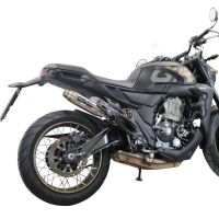 GPR auspuff kompatibel mit  Zontes 350 X1 2022-2024, Deeptone Inox, Zugelassener legaler Slip-On-Auspuff mit Abe, einschließlich abnehmbarem DB-Killer und Verbindungsrohr 