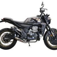 GPR auspuff kompatibel mit  Zontes 350 R1 2022-2024, Deeptone Inox, Racing-Komplettsystem-Auspuff, einschließlich Krümmer und abnehmbarem DB-Killer 