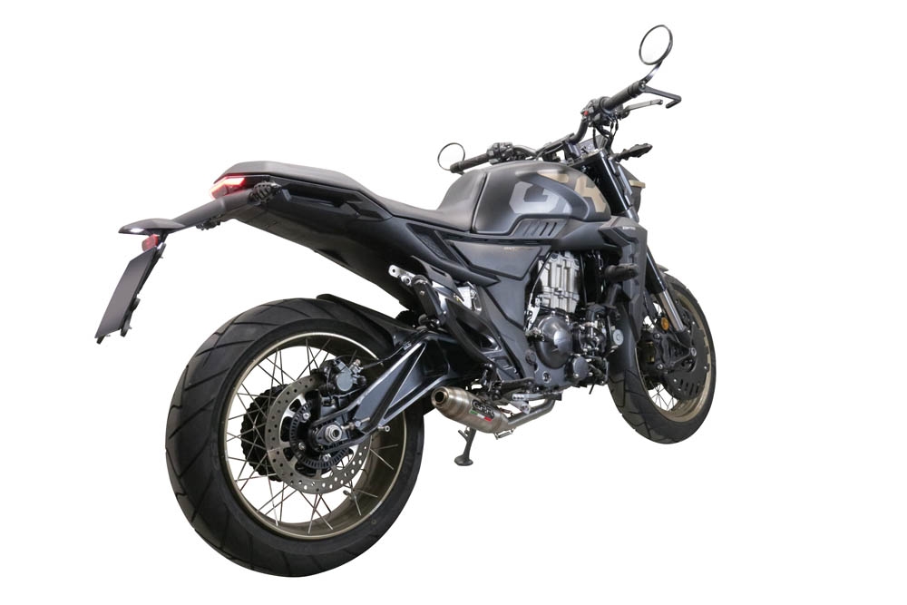GPR auspuff kompatibel mit  Zontes 350 R1 2022-2024, Deeptone Inox, Racing-Komplettsystem-Auspuff, einschließlich Krümmer und abnehmbarem DB-Killer 