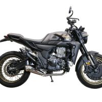 GPR auspuff kompatibel mit  Zontes 350 T2 ADV 2022-2024, Powercone Evo, Racing-Komplettsystem-Auspuff, einschließlich Krümmer und abnehmbarem DB-Killer 