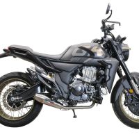 GPR auspuff kompatibel mit  Zontes 350 GK 2022-2024, Ultracone, Racing-Komplettsystem-Auspuff, einschließlich Krümmer und abnehmbarem DB-Killer 