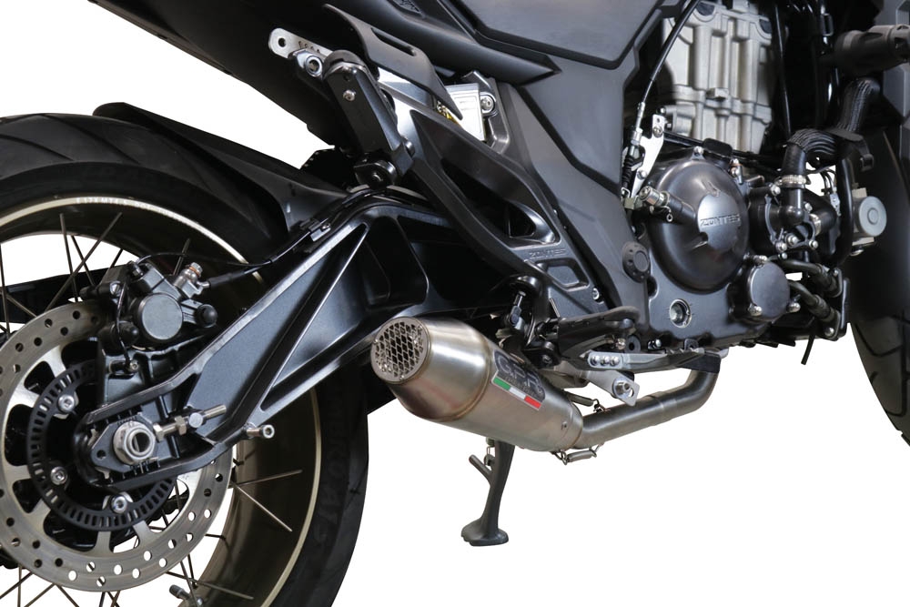 GPR auspuff kompatibel mit  Zontes 350 GK 2022-2024, Ultracone, Racing-Komplettsystem-Auspuff, einschließlich Krümmer und abnehmbarem DB-Killer 