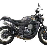 GPR auspuff kompatibel mit  Zontes 350 T2 ADV 2022-2024, Ultracone, Zugelassener legaler Slip-On-Auspuff mit Abe, einschließlich abnehmbarem DB-Killer und Verbindungsrohr 