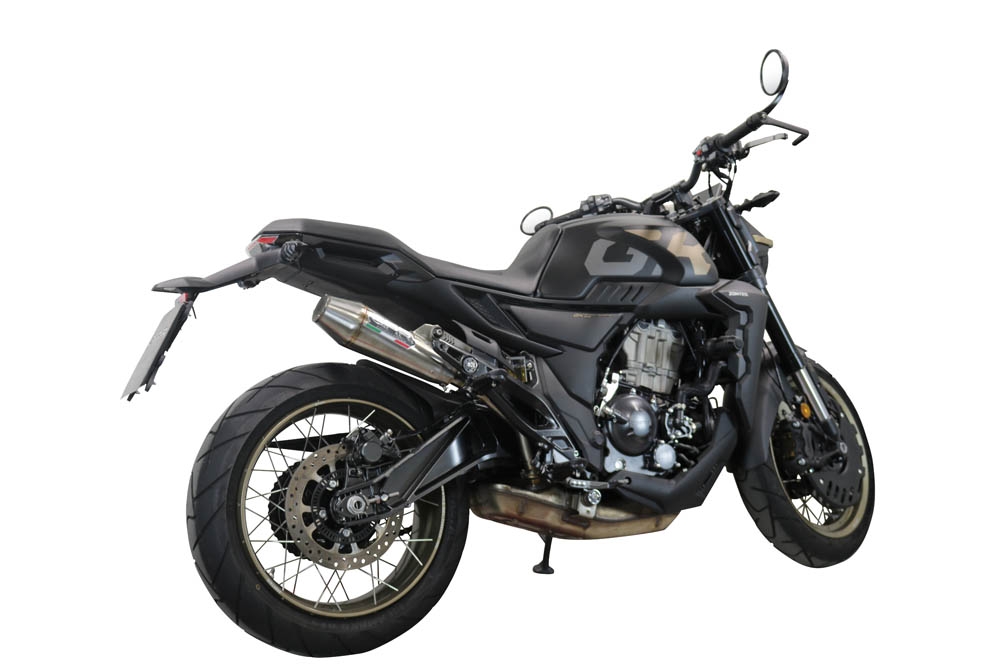 GPR auspuff kompatibel mit  Zontes 350 T2 ADV 2022-2024, Ultracone, Zugelassener legaler Slip-On-Auspuff mit Abe, einschließlich abnehmbarem DB-Killer und Verbindungsrohr 