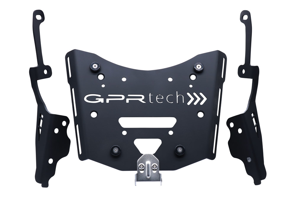 GPR TECH Zontes E 350 2023/2024 Topcase aus Aluminium, Inklusive Stahlplatte und Aluminium-Dachträger Kapazität Liter 35