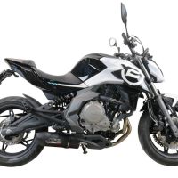 GPR auspuff kompatibel mit  Cf Moto 650 Mt 2021-2024, Furore Nero, Racing Slip-on, inkl. Verbindungsrohr, herausnehmbarem DB-Killer, ohne ABE 