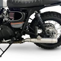 GPR auspuff kompatibel mit  Triumph BONNEVILLE T100 2001-2014, Deeptone Inox, Doppelt homologierter legaler Slip-On-Auspuff mit ABE, einschließlich abnehmbarer DB-Killer, Link Pipes und Katalysatoren 