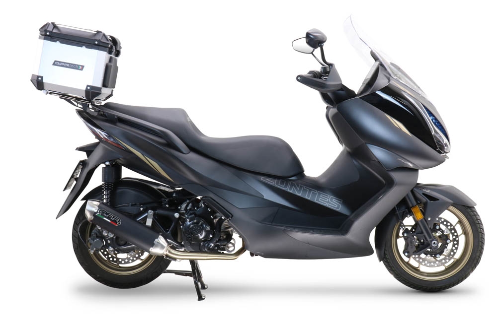 GPR TECH Zontes E 350 2023/2024 Topcase aus Aluminium, Inklusive Stahlplatte und Aluminium-Dachträger Kapazität Liter 35