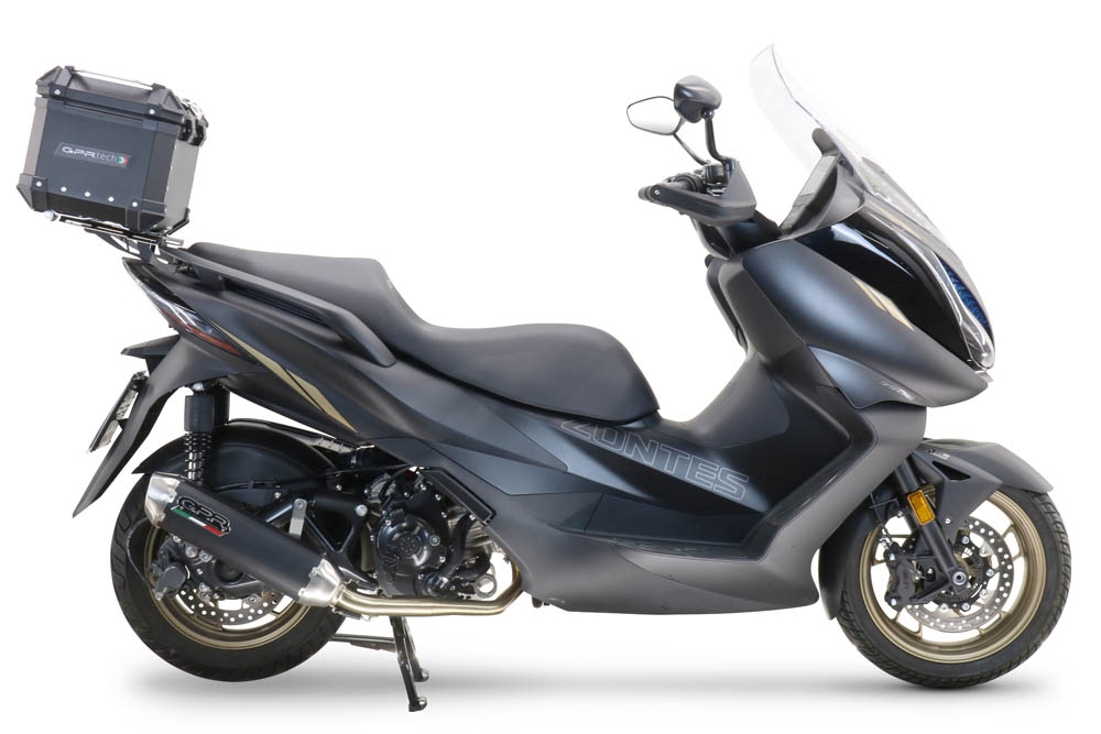 GPR TECH Zontes E 350 2023/2024 Topcase aus Aluminium, Inklusive Stahlplatte und Aluminium-Dachträger Kapazität Liter 35