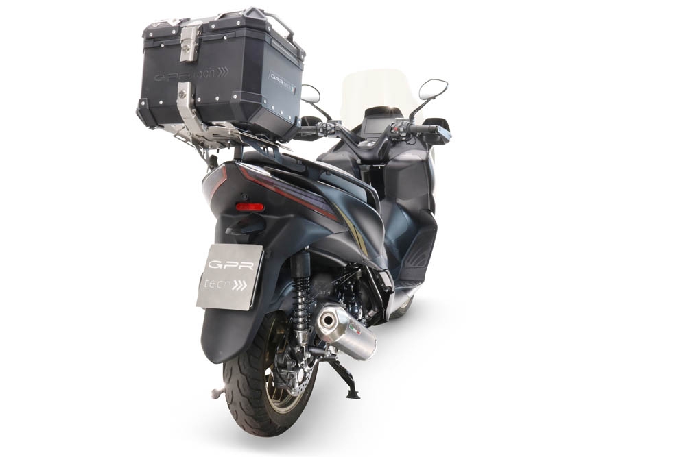 GPR TECH Zontes E 350 2023/2024 Topcase aus Aluminium, Inklusive Stahlplatte und Aluminium-Dachträger Kapazität Liter 35