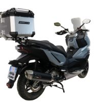 GPR TECH Sym ADX 300 2024/2026 e5 Plus Topcase aus Aluminium, silberfarben mit spezifischer Platte inklusive Kapazität Liter 45