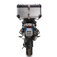 GPR TECH Bmw R 1250 Gs 2019/2020 e4 Topcase aus Aluminium, silberfarben mit spezifischer Platte inklusive Kapazität Liter 55
