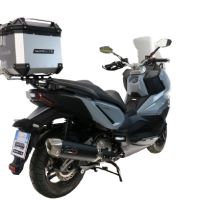 GPR TECH Sym ADX 300 2024/2026 e5 Plus Topcase aus Aluminium, silberfarben mit spezifischer Platte inklusive Kapazität Liter 35