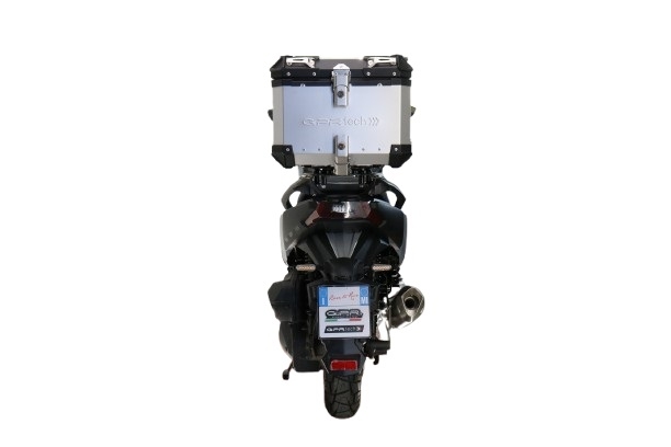 GPR TECH Sym ADX 300 2024/2026 e5 Plus Topcase aus Aluminium, silberfarben mit spezifischer Platte inklusive Kapazität Liter 35