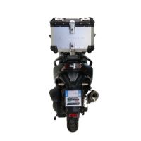 GPR TECH Sym ADX 300 2024/2026 e5 Plus Topcase aus Aluminium, silberfarben mit spezifischer Platte inklusive Kapazität Liter 35