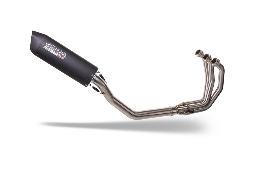 GPR auspuff kompatibel mit  Triumph Daytona 660 2023-2025, Furore Nero, Racing-Komplettsystem-Auspuff, einschließlich Krümmer und abnehmbarem DB-Killer 