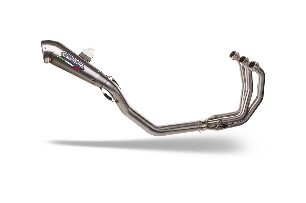 GPR auspuff kompatibel mit  Triumph Trident 660 2021-2024, Powercone Evo, Racing-Komplettsystem-Auspuff, einschließlich Krümmer und abnehmbarem DB-Killer 