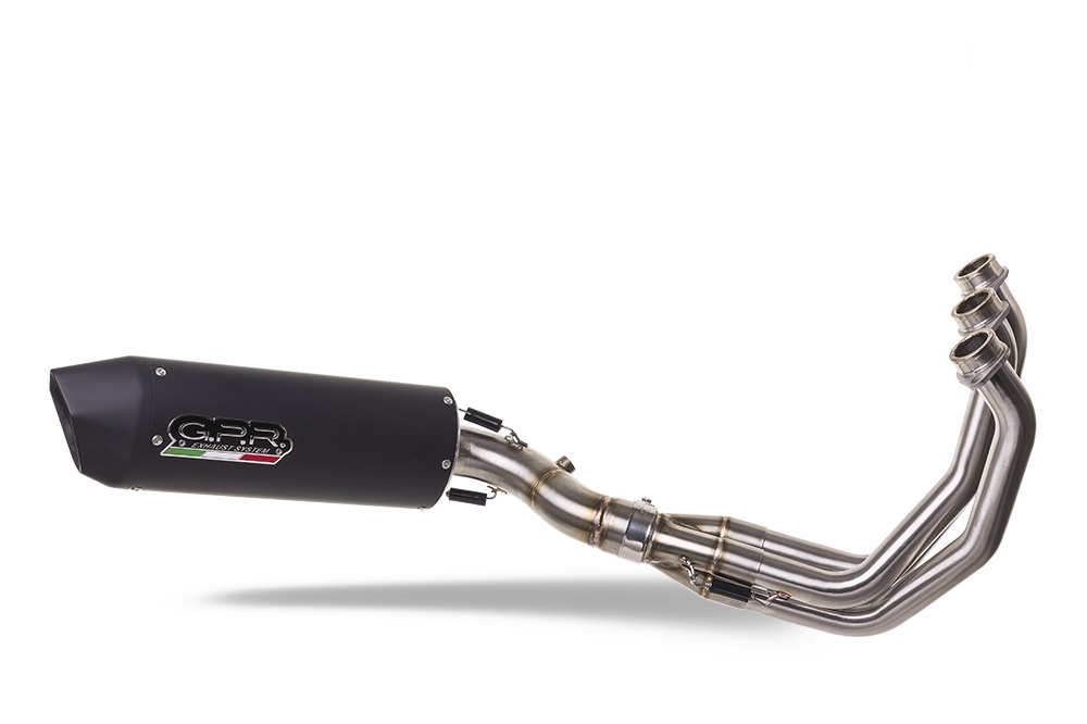 GPR auspuff kompatibel mit  Yamaha Mt-09 2014-2020, Furore Nero, Racing-Komplettsystem-Auspuff, einschließlich Krümmer und abnehmbarem DB-Killer 