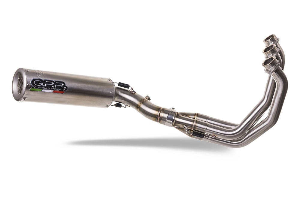GPR auspuff kompatibel mit  Triumph Trident 660 2021-2024, M3 Inox , Racing-Komplettsystem-Auspuff, einschließlich Krümmer und abnehmbarem DB-Killer 