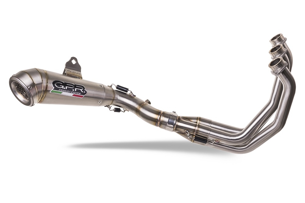 GPR auspuff kompatibel mit  Triumph Trident 660 2021-2024, Powercone Evo, Racing-Komplettsystem-Auspuff, einschließlich Krümmer und abnehmbarem DB-Killer 