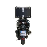 GPR TECH Sym ADX 300 2024/2026 e5 Plus Topcase aus Aluminium, schwarze Farbe mit spezifischer Platte enthalten Kapazität Liter 45