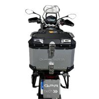 GPR TECH Benelli Trk 502 2017/2020 e4 Topcase aus Aluminium, silberfarben mit spezifischer Platte inklusive Kapazität Liter 45