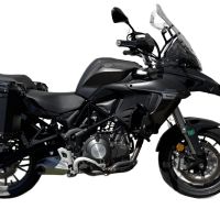 GPR TECH Benelli Trk 502 2017/2020 e4 Seitenkofferpaar aus Aluminium , Farbe Schwarz mit speziellem Gepäckträger Fassungsvermögen 38 Liter + 38 Liter