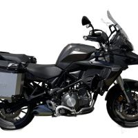 GPR TECH Benelli Trk 502 2017/2020 e4 Seitenkofferpaar aus Aluminium , Farbe Silber mit speziellem Gepäckträger Fassungsvermögen 38 Liter + 38 Liter