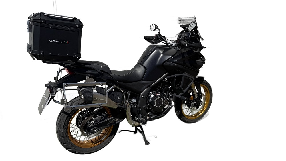 GPR TECH Voge 525DSX 2023/2025 e5 Topcase aus Aluminium, schwarze Farbe mit spezifischer Platte enthalten Kapazität Liter 35