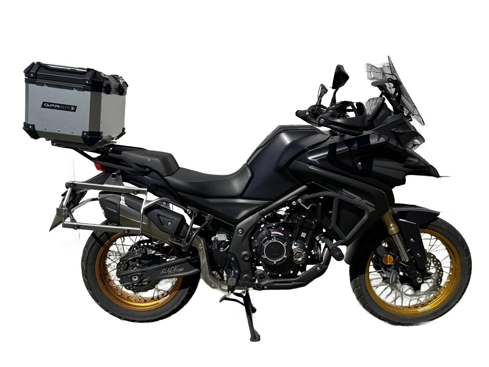GPR TECH Voge 525DSX 2023/2025 e5 Topcase aus Aluminium, silberfarben mit spezifischer Platte inklusive Kapazität Liter 35