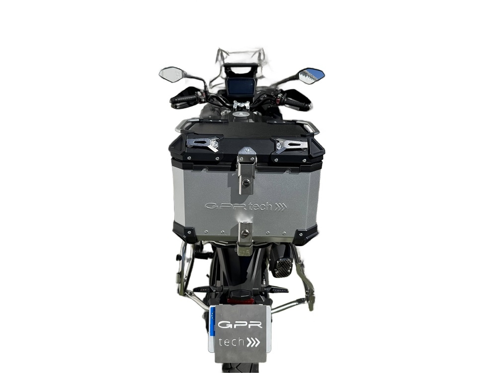 GPR TECH Voge 525DSX 2023/2025 e5 Topcase aus Aluminium, silberfarben mit spezifischer Platte inklusive Kapazität Liter 35