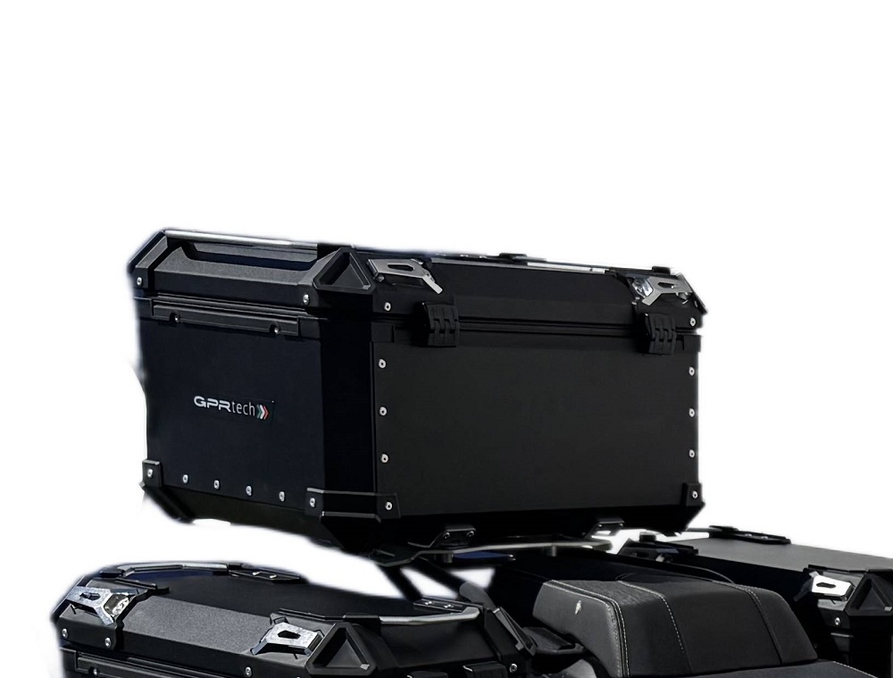 GPR TECH Voge 525DSX 2023/2025 e5 Topcase aus Aluminium, schwarze Farbe mit spezifischer Platte enthalten Kapazität Liter 55