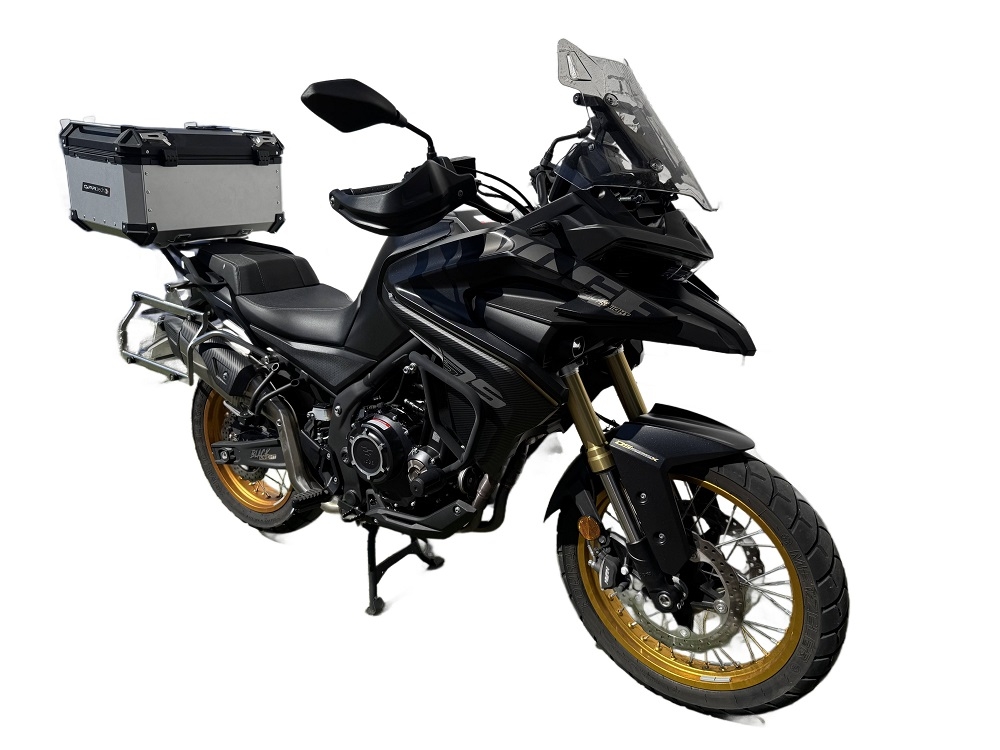 GPR TECH Voge 525DSX 2023/2025 e5 Topcase aus Aluminium, silberfarben mit spezifischer Platte inklusive Kapazität Liter 45