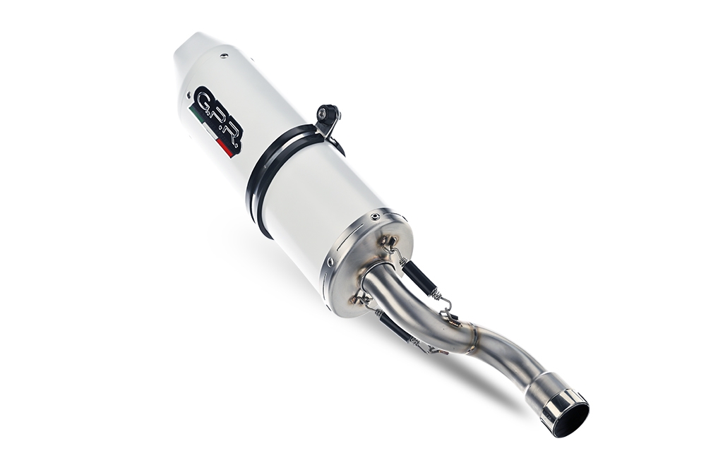 GPR auspuff kompatibel mit  Fantic Motor XMF 125 2025-2026, Albus Ceramic, Racing Slip-on, inkl. Verbindungsrohr, herausnehmbarem DB-Killer, ohne ABE 
