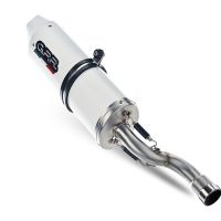 GPR auspuff kompatibel mit  Fantic Motor XMF 125 2025-2026, Albus Ceramic, Racing Slip-on, inkl. Verbindungsrohr, herausnehmbarem DB-Killer, ohne ABE 