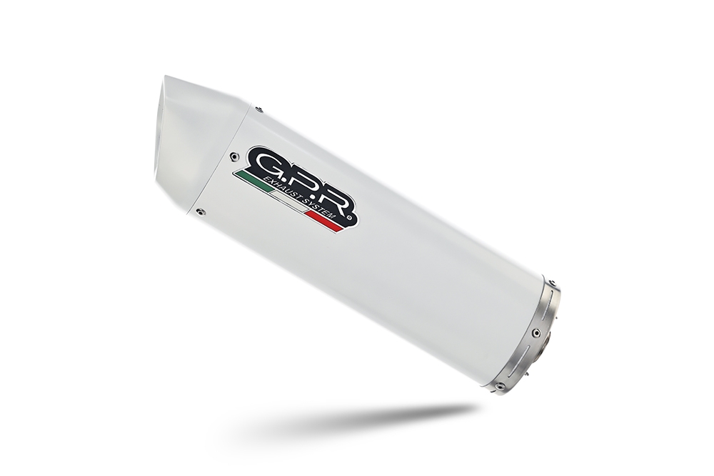GPR auspuff kompatibel mit  Fantic Motor XMF 125 2025-2026, Albus Ceramic, Racing Slip-on, inkl. Verbindungsrohr, herausnehmbarem DB-Killer, ohne ABE 