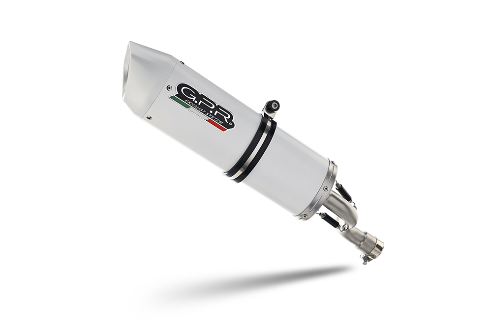 GPR auspuff kompatibel mit  Fantic Motor XMF 125 2025-2026, Albus Ceramic, Racing Slip-on, inkl. Verbindungsrohr, herausnehmbarem DB-Killer, ohne ABE 