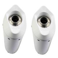 GPR auspuff kompatibel mit  Bmw K 1600 Gt 2010-2016, Albus Ceramic, Doppelt homologierter legaler Slip-On-Auspuff mit ABE, einschließlich abnehmbarer DB-Killer und verbindungsrohre 