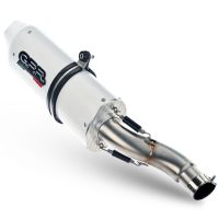 GPR auspuff kompatibel mit  Piaggio Vespa 300 Gts - Gtv - Touring - Super  2019-2020, Albus Ceramic, Racing-Komplettsystem-Auspuff, einschließlich Krümmer und abnehmbarem DB-Killer 