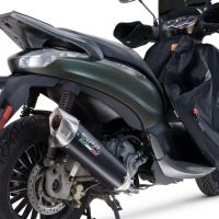 GPR auspuff kompatibel mit  Piaggio Beverly 300 I.E. ABS - S - Police  2016-2020, Furore-X Scooter, Zugelassener legaler Vollanlagenauspuff mit ABE, inklusive herausnehmbarem DB-Killer 