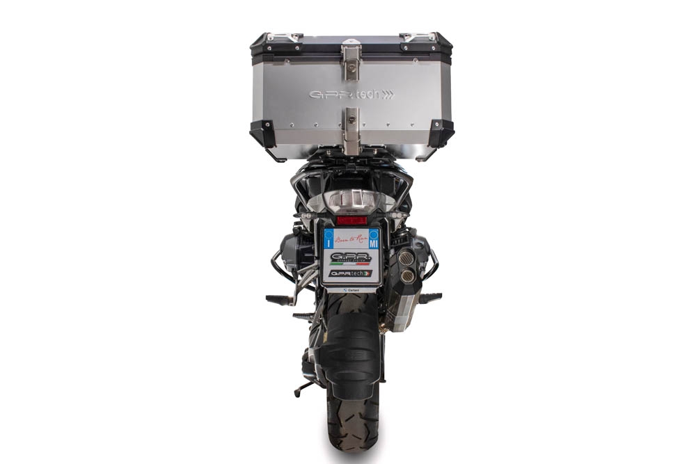 GPR TECH Bmw R 1200 Gs 2017/2018 e4 Topcase aus Aluminium, silberfarben mit spezifischer Platte inklusive Kapazität Liter 55